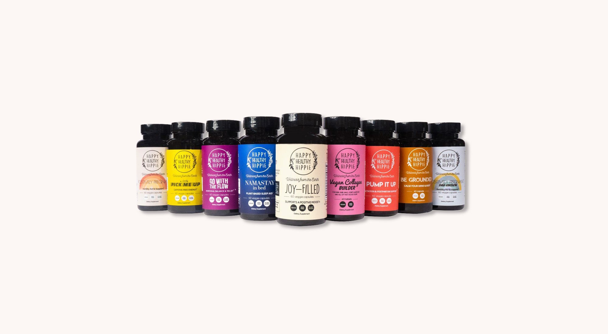 Happy Healthy Hippie Natural Supplement Collection - Curated with Intentionality for Safe and Nutrient-Filled Ingredients from Plants