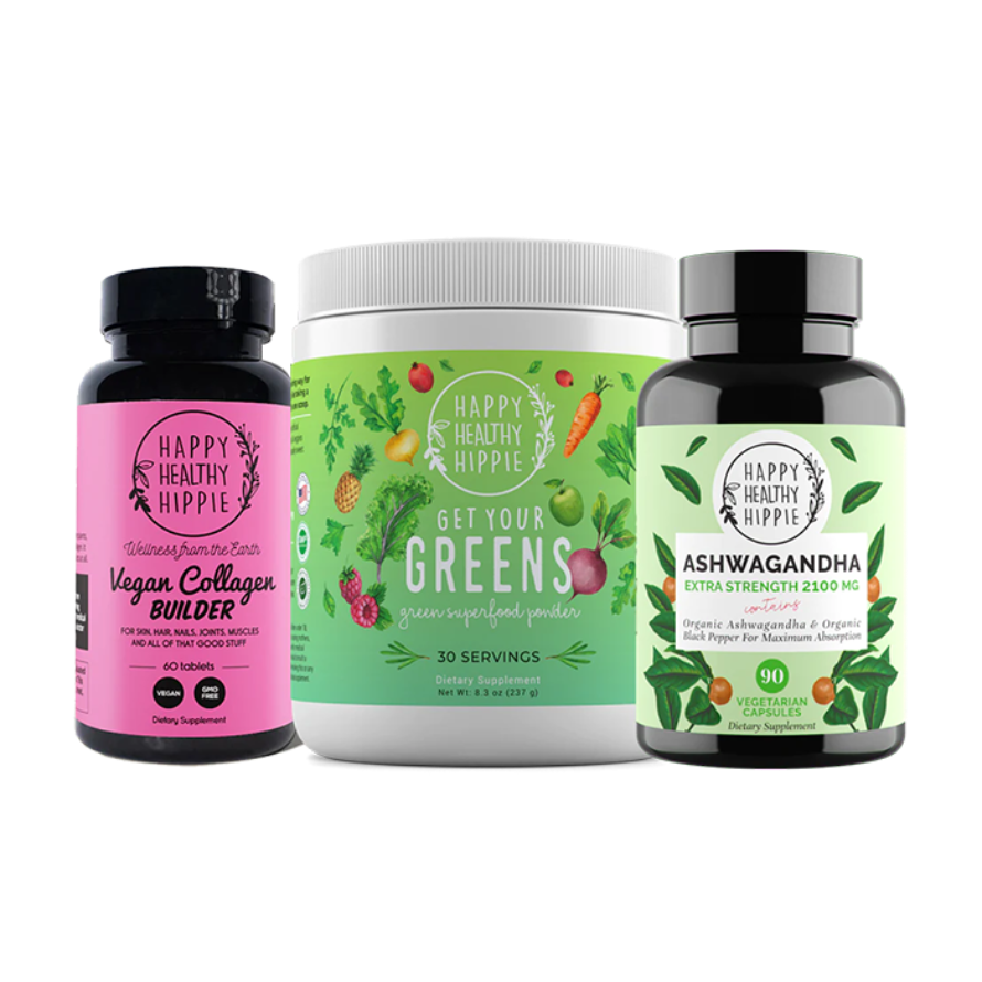 Happy Healthy Hippie Back To Basics Collection Supplements for Essential Daily Nutrients 