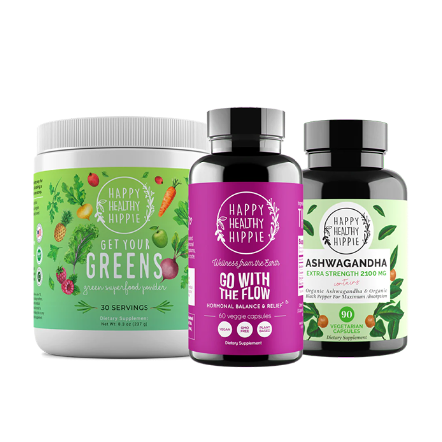 Happy Healthy Hippie Stop Cramping My Style (PMS Support) Collection Supplement for Balancing Hormones and Relieving Menstrual Cycle Symptoms 